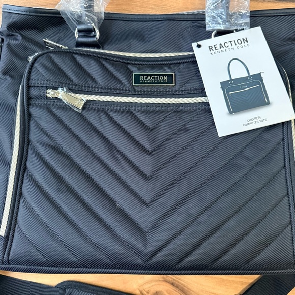 Kenneth Cole REACTION Chelsea Quilted Chevron 15" Laptop & Tablet Business Tote - Picture 14 of 14
